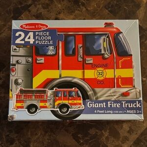 Melissa & Doug Vibrant Fire Truck Puzzle - 24 Pieces